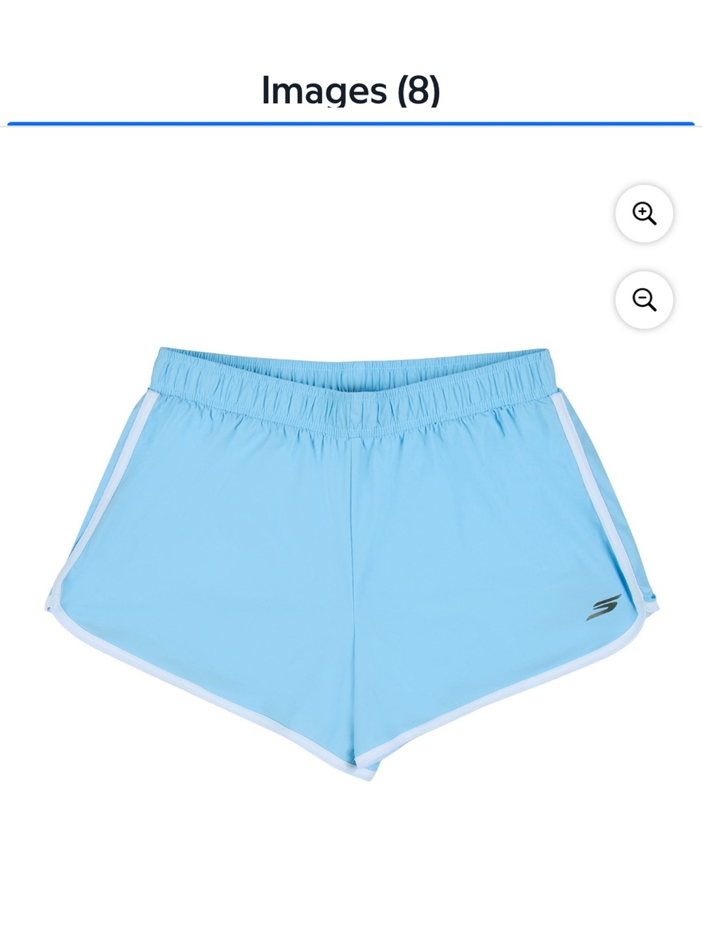 Skechers Performance Light Blue Women's Athletic Shorts with White Trim